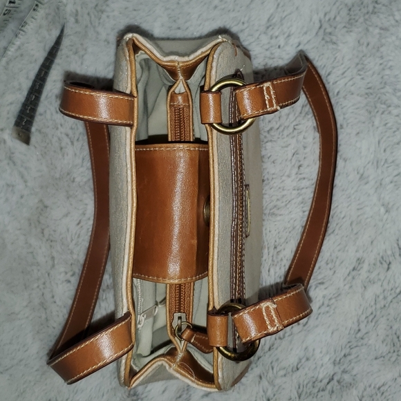 ROSETTI Beige Fabric w/Faux Leather Trim Shoulder-Tote Bag - Picture 8 of 13